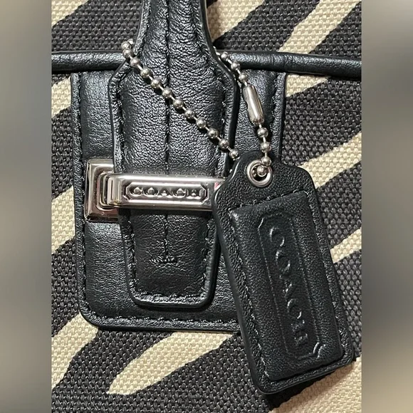 Coach EUC 1941 Taylor Zebra Print Carryall Leather Satchel
